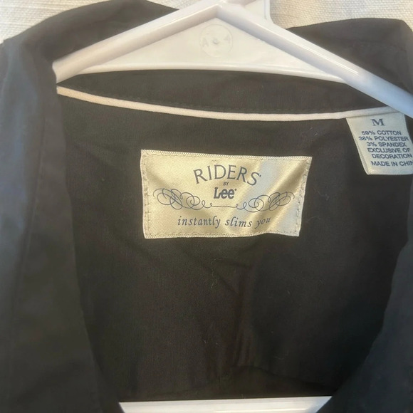 Riders by Lee black button down slimming shirt size M - Picture 2 of 8